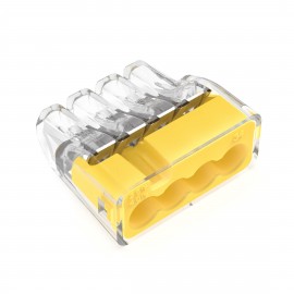 IDEAL Industries 30-1634 In-Sure Push-In Connector, Model 34 4-Port Yellow, 5000-pack-