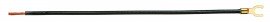 IDEAL Industries 30-3471 Non-Ground Stranded Wire Pigtail to #10 Fork/Stripped Black, 25-pack-