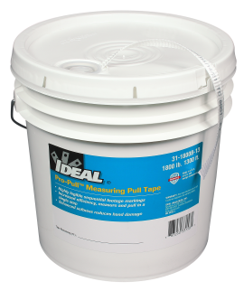 IDEAL Industries 31-1800B-13 Pro-Pull Measuring Pull Tape Bucket, 1800 lbs ,1300'-