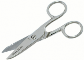 IDEAL Industries 35-088 Electrician’s Scissors, 51/2&quot;, 19 and 23 AWG-
