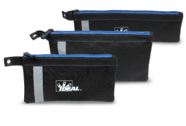 IDEAL Industries 37-053 Pro Series Flat Zipper Pouch, 3-pack-