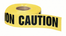 IDEAL Industries 42-001 Barricade Tape, "Caution", 4 mil-