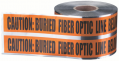 IDEAL Industries 42-252 Detectable Underground Tape, &quot;Caution Buried Fiber Optic Line Below&quot;, 6&quot;, orange-