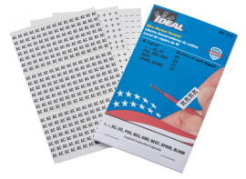 IDEAL Industries 44-111 Wire Marker Booklet, assortments +,-,AC,DC, POS, NEG, GND, NEUT, SPARE, BLANK-