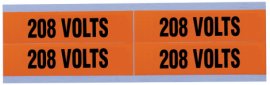 IDEAL Industries 44-355 Voltage and Conduit Marker Card, "208V", medium, 20-pack-