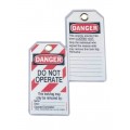 IDEAL Industries 44-849 Vinyl Striped Lockout Tags, "Do Not Operate", 25-pack-