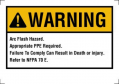 IDEAL Industries 44-892BK NEC Arc Flash Warning Label, 3.5 x 5", adhesive, 100-pack-