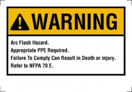 IDEAL Industries 44-893 Warning Label, NEC arc flash, 5 x 7", 5-pack-