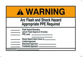 IDEAL Industries 44-895 Danger Label, nec arc flash, 4&quot; x 6&quot;, adhesive-