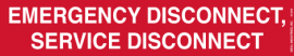 IDEAL Industries 44-944 NEC Emergency Disconnect Label, 1-1/3 x 9&quot; adhesive, 5-pack-