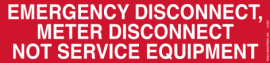 IDEAL Industries 44-945 NEC Meter Disconnect Label, 2-1/8" x 9" adhesive, 5-pack-
