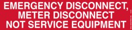 IDEAL Industries 44-945 NEC Meter Disconnect Label, 2-1/8" x 9" adhesive, 5-pack-
