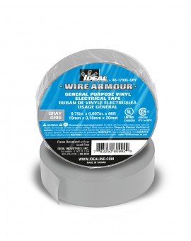 IDEAL Industries 46-1700C-GRY Wire Armour General Purpose Color Coding Tape, Grey-