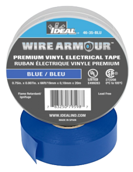IDEAL Industries 46-35-BLU Wire Armour&amp;reg; Premium Grade Colour Coding Tape, 3/4&amp;quot; x 60&amp;#39;, Blue-