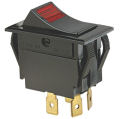 IDEAL Industries 774,056 Red-Light Rocker Switch, DPST, On-Off, Spade, 15 A-