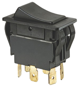 IDEAL Industries 774,122 Rocker Switch, DPDT, On-Off, Spade, 15 A-