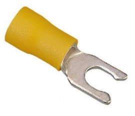 IDEAL Industries 83-7091 Vinyl Insulated Snap Spade Terminal, 12 to 10 AWG, #10 Stud, 25 packs-