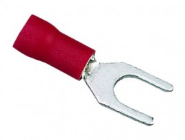 IDEAL Industries 83-7111 Vinyl Insulated Spade Terminals, 22 to 18 AWG, #6 stud, 25-pack-