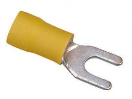 IDEAL Industries 84-7221 Vinyl Insulated Spade Terminal, 12 to 10 AWG, #10 Stud, 500 packs-