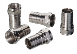 IDEAL Industries 85-017 RG-6 F Hex Crimp Connectors, 50-pack-