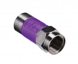 IDEAL Industries 85-079 TLC&amp;trade; Compression F-Connector RG-6 quad, purple, 4-pack-