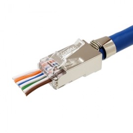 IDEAL Industries 85-363 Shielded Feed-Thru Connectors, CAT6A/6/5e, 10-pack-