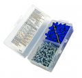 IDEAL Industries 90-053 Flange Anchor Kit, blue, 10-12, #12 x 1" Screws-