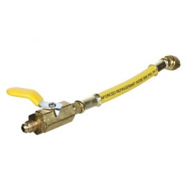 Imperial 800-MB7 6" Yellow Low Loss Ball Valve Adapter Hoses with 1/4" SAE male and 45&amp;deg; female-