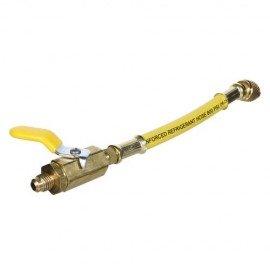 Imperial 800-MB7 6" Yellow Low Loss Ball Valve Adapter Hoses with 1/4" SAE male and 45&amp;deg; female-