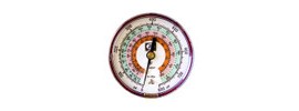 JB Industries M2-825 Manifold Gauge Red Pressure High Side for R22, R410A, R404A, 3-1/8&amp;quot;-