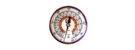 JB Industries M2-825 Manifold Gauge Red Pressure High Side for R22, R410A, R404A, 3-1/8&amp;quot;-