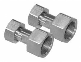 Julabo 8890056 Female to Female Adapters, M24 x 1.5 to 0.75" NPT, 2-pack-