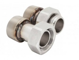 Julabo 8890102 Female to Male Adapters, M38 x 1.5 to 1.25" NPT male, 2-pack-