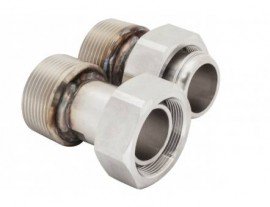Julabo 8890102 Female to Male Adapters, M38 x 1.5 to 1.25" NPT male, 2-pack-