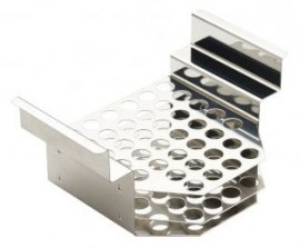 Julabo 8970321 Stainless-Steel Test Tube Rack, 38 tubes, 0.47 to 0.51"-
