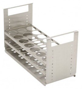 Julabo 8970347 Stainless-Steel Test Tube Rack, 21 tubes, 1.18 to 1.22&quot;-