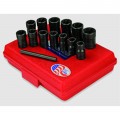 Ken-Tool 30106 Twist Socket Set with Punch, 13-Piece-