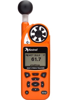 Kestrel 5400 Heat Stress Tracker + Vane Mount, Orange-