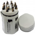 Killer Force 15J-PC Drill Bit Set, 15-piece, Jobber-