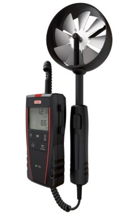KIMO LV 110 S Portable Thermo-Anemometer with remote vane probe, 32 to 122&amp;deg;F-