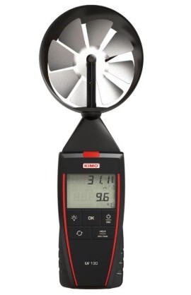 KIMO LV 130 S Portable Thermo-Anemometer with built-in vane probe, 32 to 122&amp;deg;F-