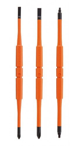 Klein Tools 13157 Insulated Double-End Screwdriver Blades, 3-pack-