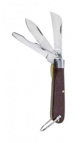 Klein Tools 1550-6 3-Blade Pocket Knife with screwdriver, 2.375 and 2.5&quot;-