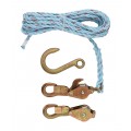 Klein Tools 1802-30 Block and Tackle with Anchor Hook, 25' rope-