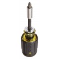 Klein Tools 32308 8-in-1 Multi-Bit Adjustable Length Stubby Screwdriver-