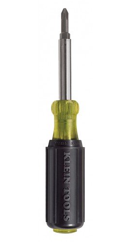 Klein Tools 32476 5-in-1 Multi-Bit Screwdriver/Nut Driver with slotted bits-