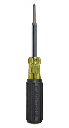 Klein Tools 32560 6-in-1 Multi-Bit Screwdriver/Nut Driver with extended reach-