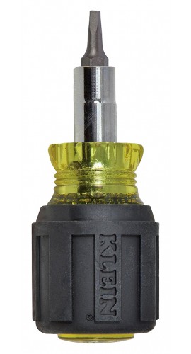Klein Tools 32562 6-in-1 Stubby Multi-Bit Screwdriver/Nut Driver-