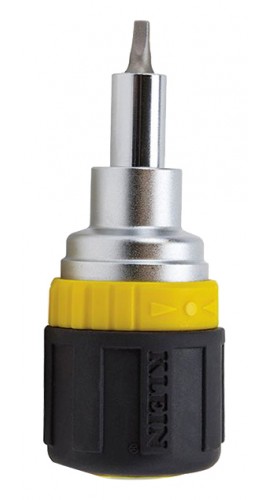 Klein Tools 32594 6-in-1 Multi-Bit Stubby Screwdriver-