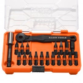 Klein Tools 32787S Proflex Micro Ratchet Impact-Rated Bit Set, 20-Piece-
